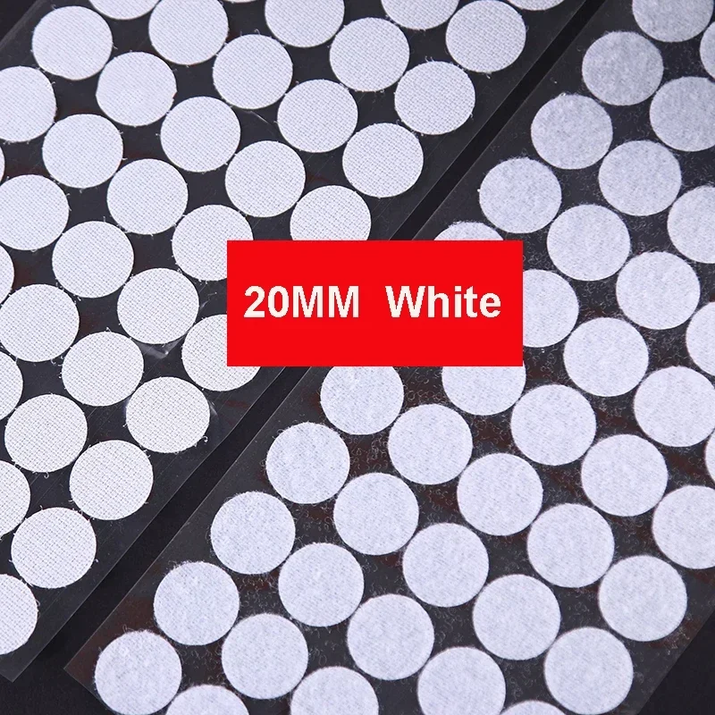 100Pairs Round Self Adhesive Dots with Strong Glue Black and White Nylon Self Adhesive Fastener Disc 10mm,15mm,20mm,25mm,30mm