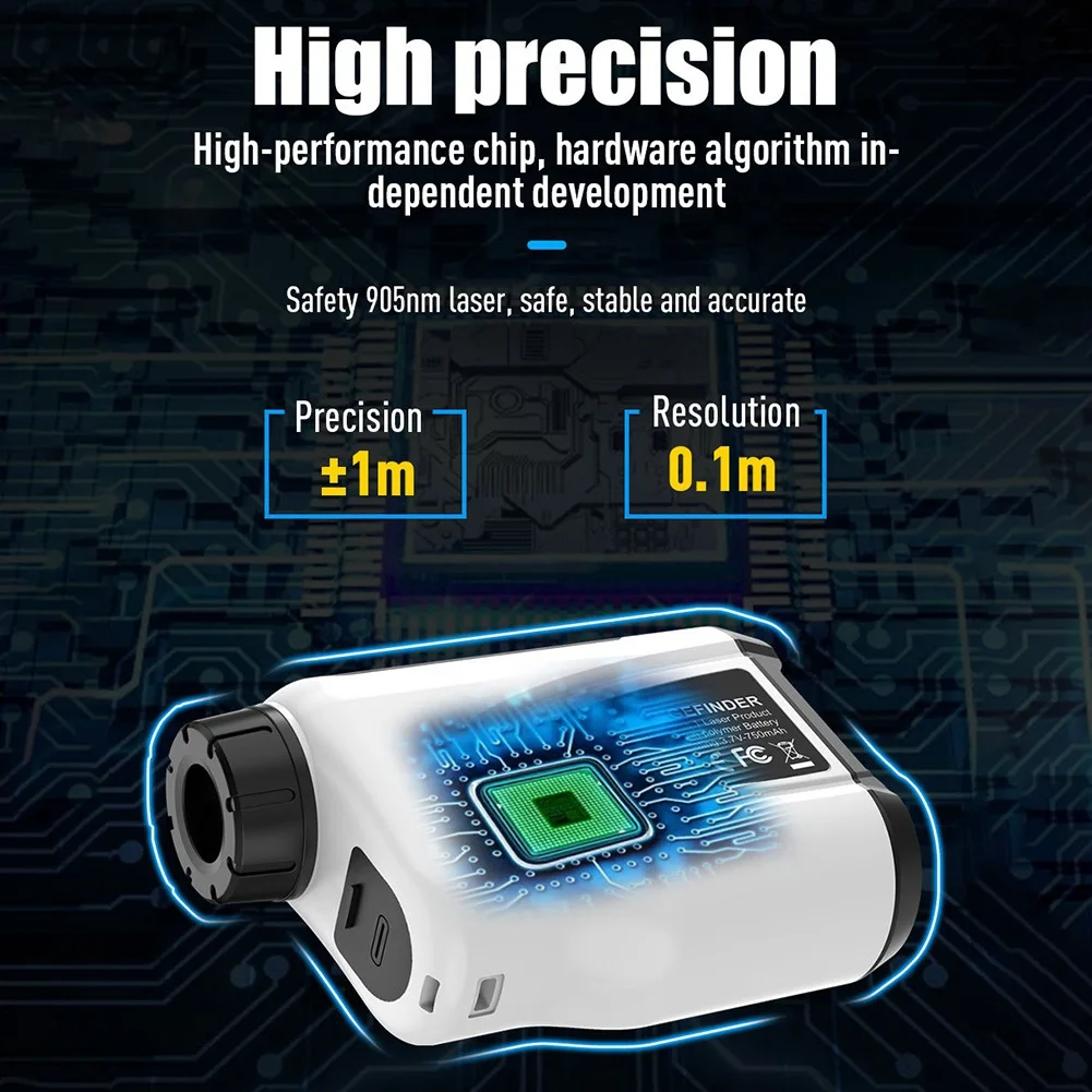 FFYY-télémètre Laser de Golf multifonctionnel 600M télémètre Laser Rechargeable avec verrouillage du mât de drapeau et Compensation de pente