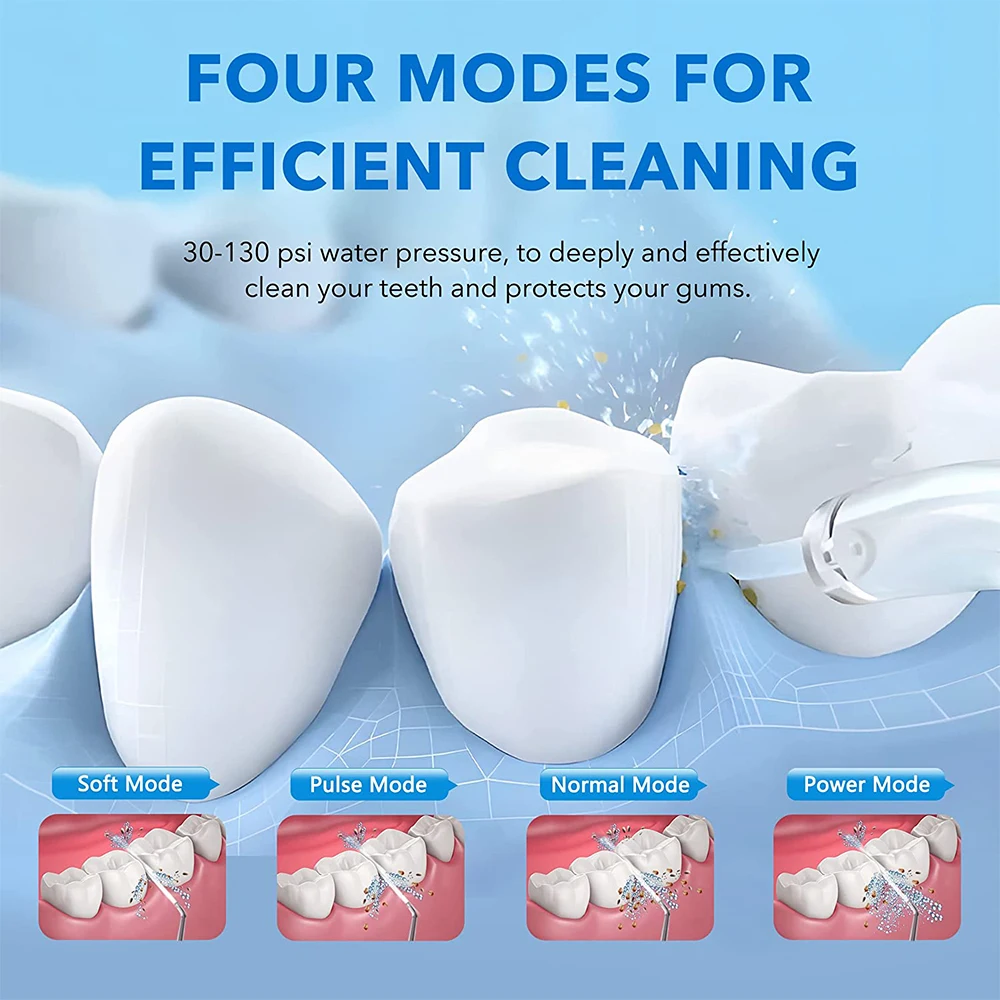 Portable Water Flosser For Teeth Whitening Dental Oral Irrigator Teeth Cleaning Tools Powerful Dental Water Jet Water Floss Pick