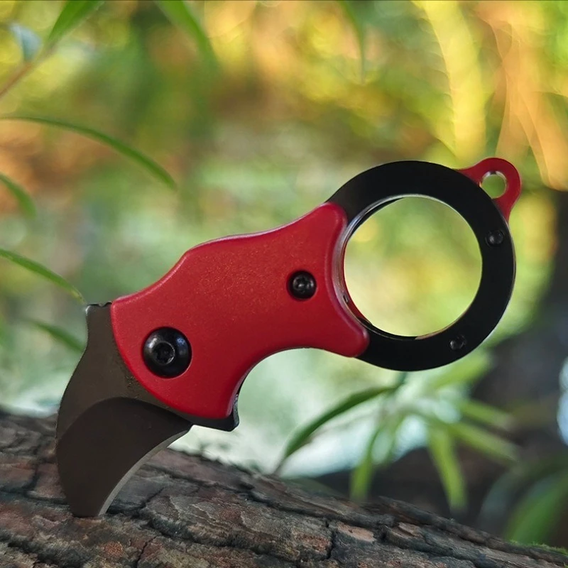 1pc Men Portable Self-defense Eagle Claw Folding Knife Keychain For Outdoor Camping view 4