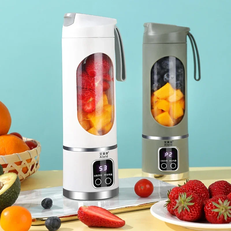 450ml Portable Juicer Digital Display USB Charging Multifunctional 12-Blade Blender Outdoor Juicing Cup