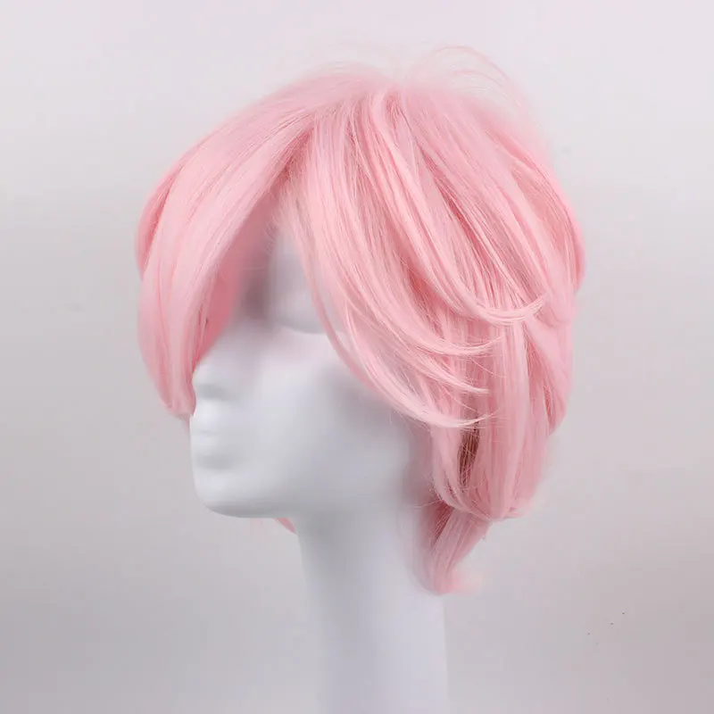 Peruca música jogo móvel cosplay peruca Mukai Mio Natsu grupo água rosa estilo virado.