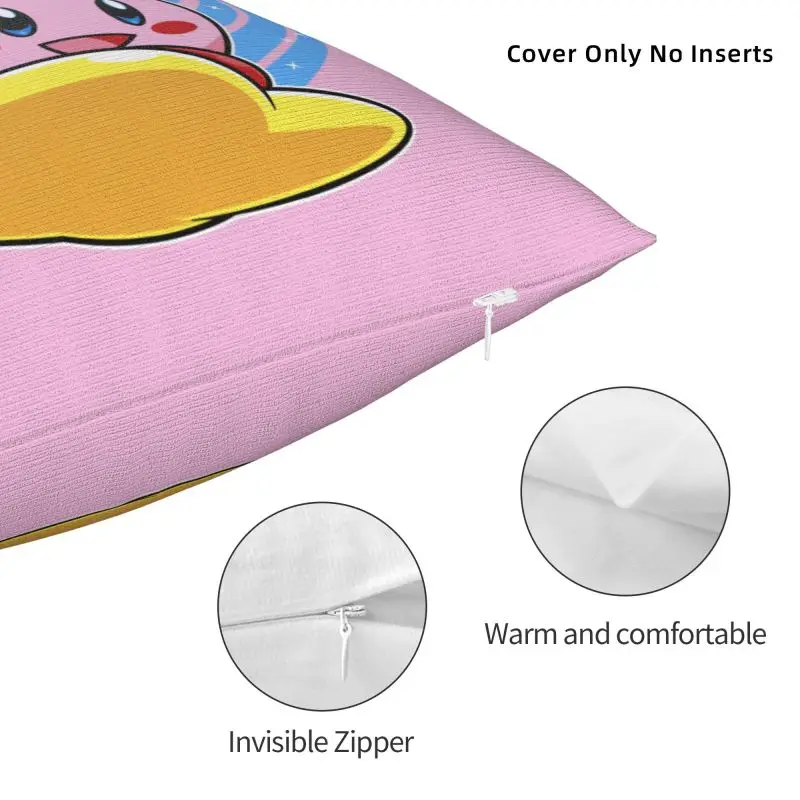 Custom Kirbys Ride A Shooting Star Pillow Case Nordic Cushion Cover Velvet Pillowcase view 3