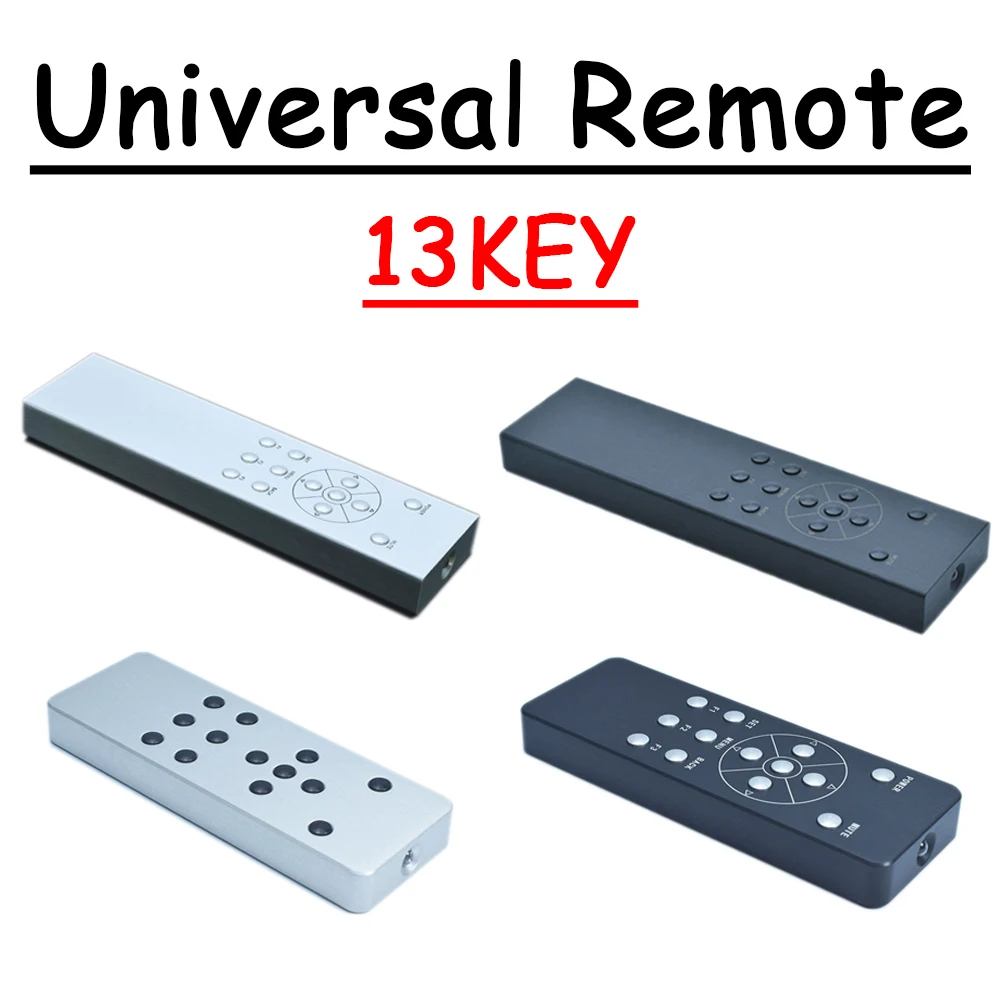 Controle Remoto Universal com Aprendizagem Infravermelha 13key Liga de Alumínio tv de Áudio cd Vcd Dvd Decodificador Amplificador de Potência Pré-amplificador