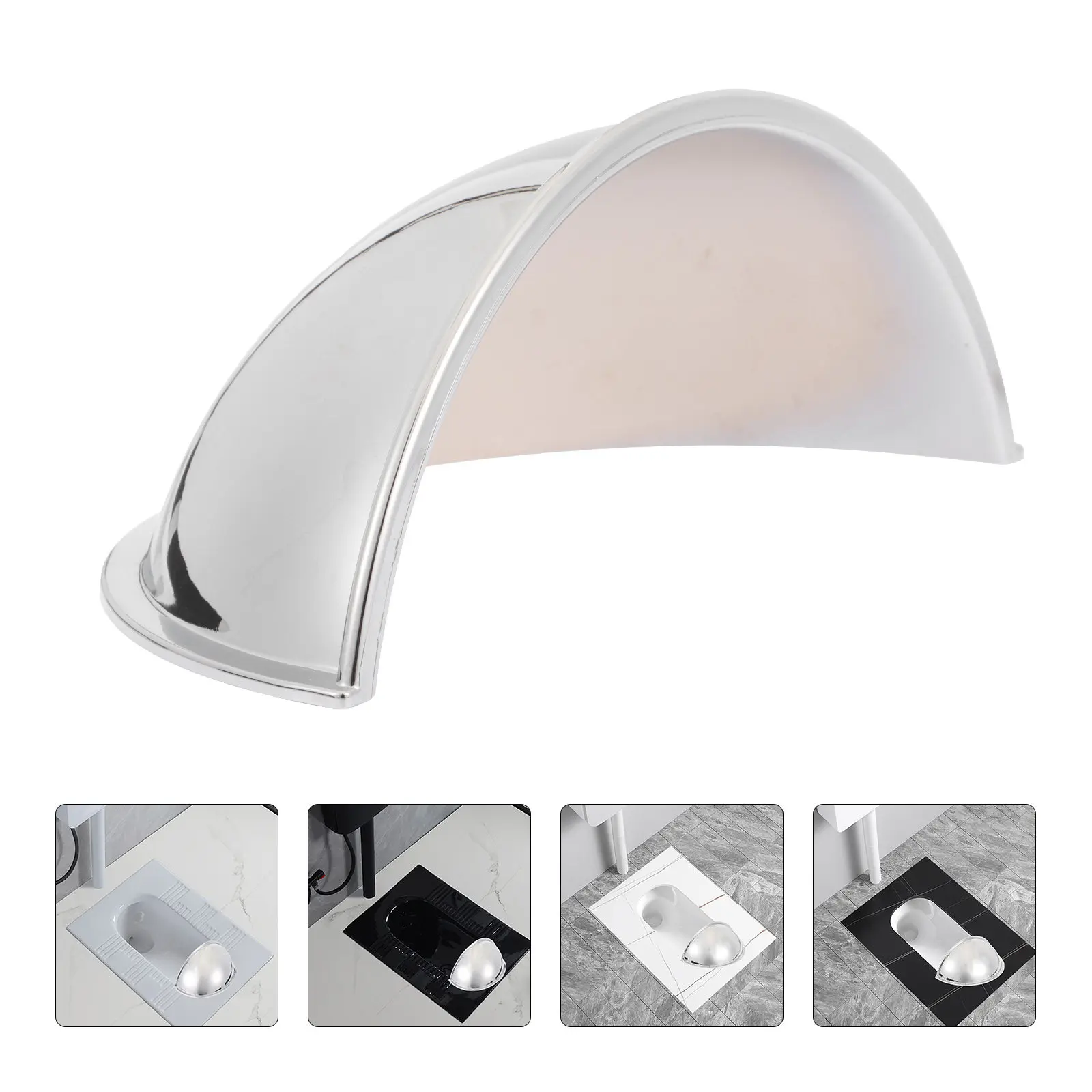 

Toilet Plastic Baffle Squatting Pot Anti-Splash Silver Corrosion-Resistant Long-Lasting Bathroom Part for Hotel School