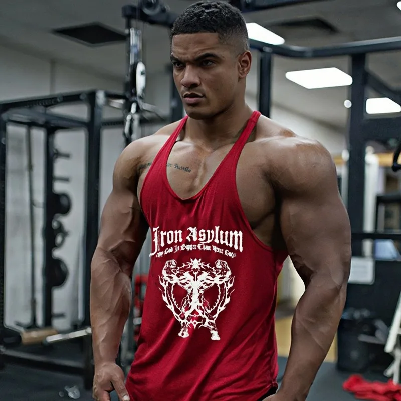 

Men's Narrow Band Gym Stringer - Quick-Dry Gym Vest Breathable for Muscle Building Running Fitness Workout Sportswear