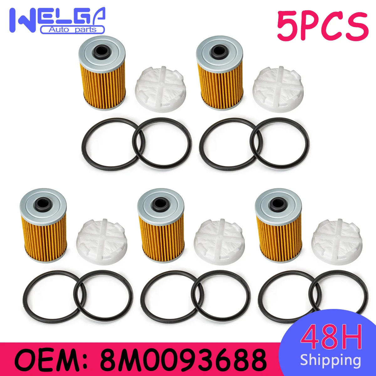 5PCS 35-8M0093688 Quicksilver Gen 3 Cool Fuel Filter Kit For Mercury MerCruiser  8M0093688 8M0204703 water separating set module