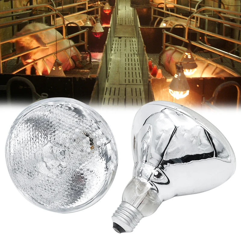 Thickened Heating Lamp Breeding Bulb High Quality E27 100W/150W/200W/250W LED Light Pet Brooder Hatch Chicken Pig Heater Bulbs