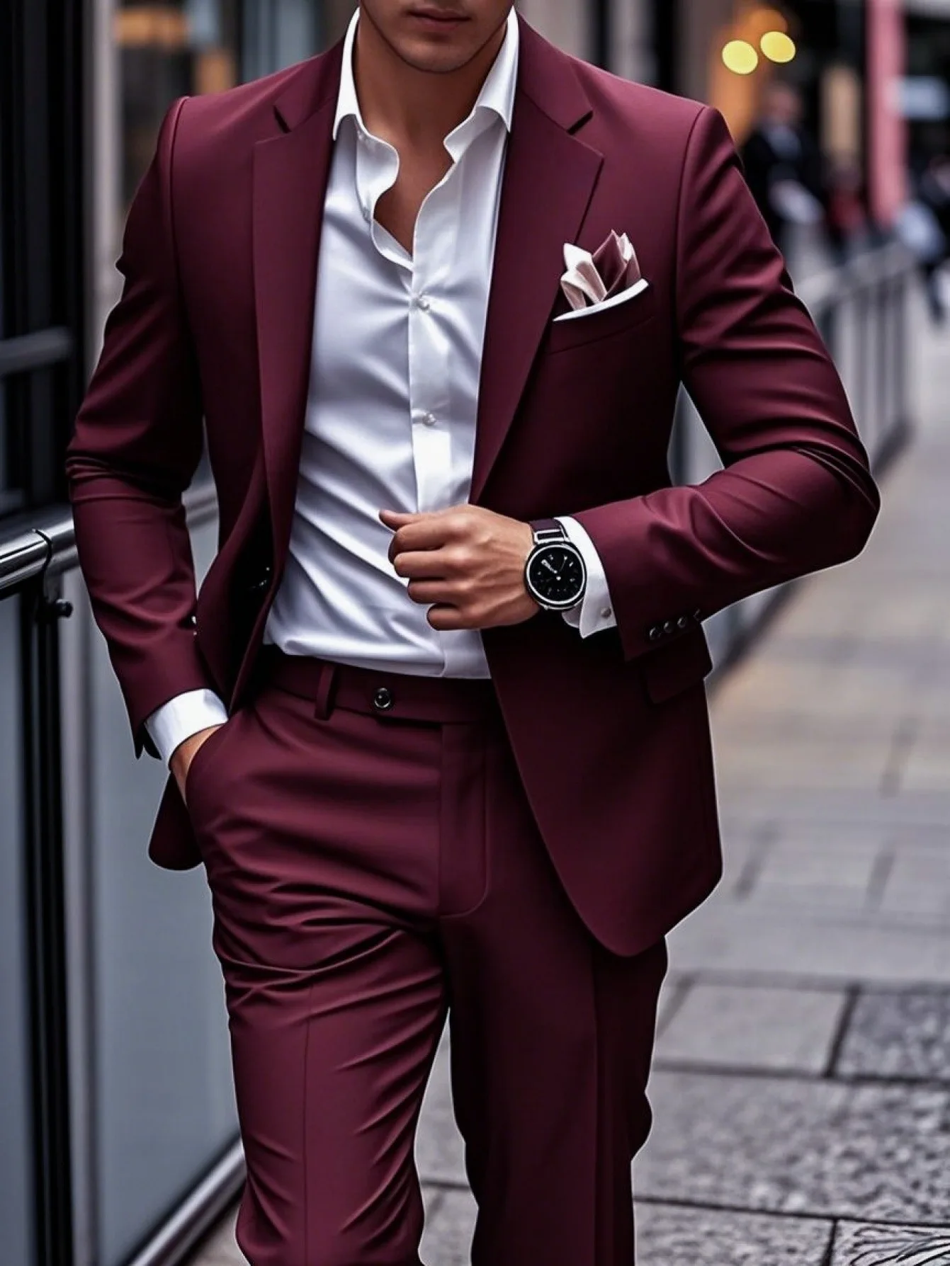 

[Business Suit]2pcs Men's Suit Set, Suitable for Wedding, Business, Groomsmen Business, Fashionable and Elegant