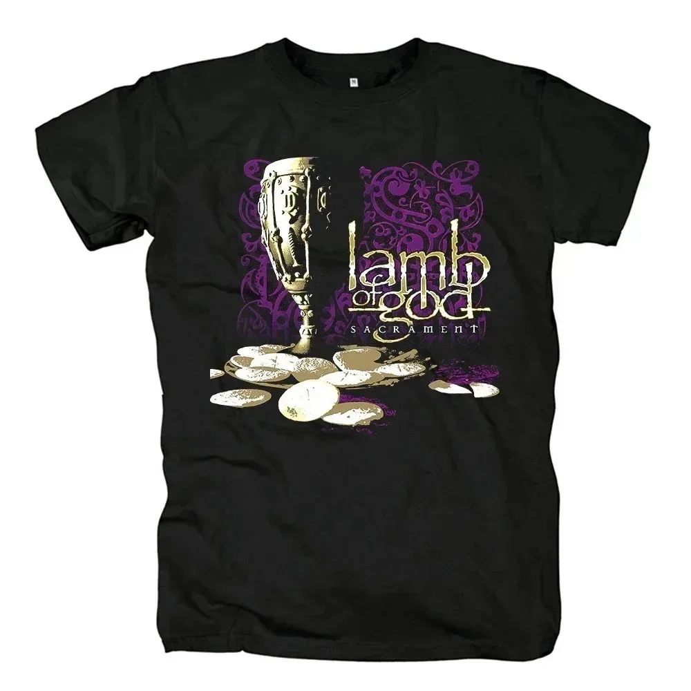 

Lamb of God Heavy Mental Band T-shirt Mens Tshirt Summer Short Sleeve Graphic Leisure Ventilate Harajuku Streetwear T-shirt