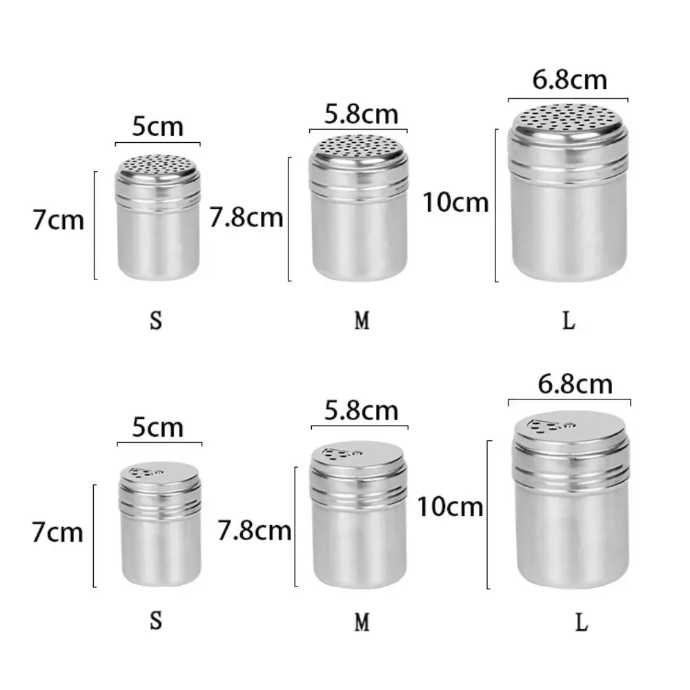 Multi-purpose Stainless Steel Seasoning Jar Salt Sugar Bottle Rotating Cover Kitchen Gadgets Spice Pepper Shaker Spice Jar