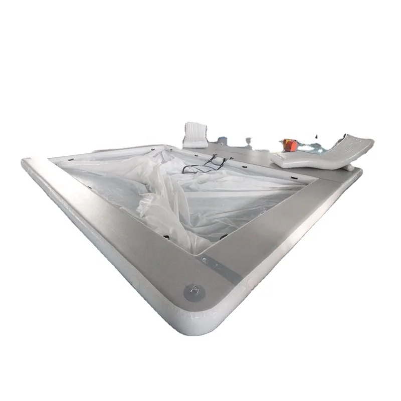 

For PVC White Chairs Inflatable Yacht Sea Swimming Pool Inflatable Water Floating Ocean Anti-Jellyfish Pool With Anti Jellyfish
