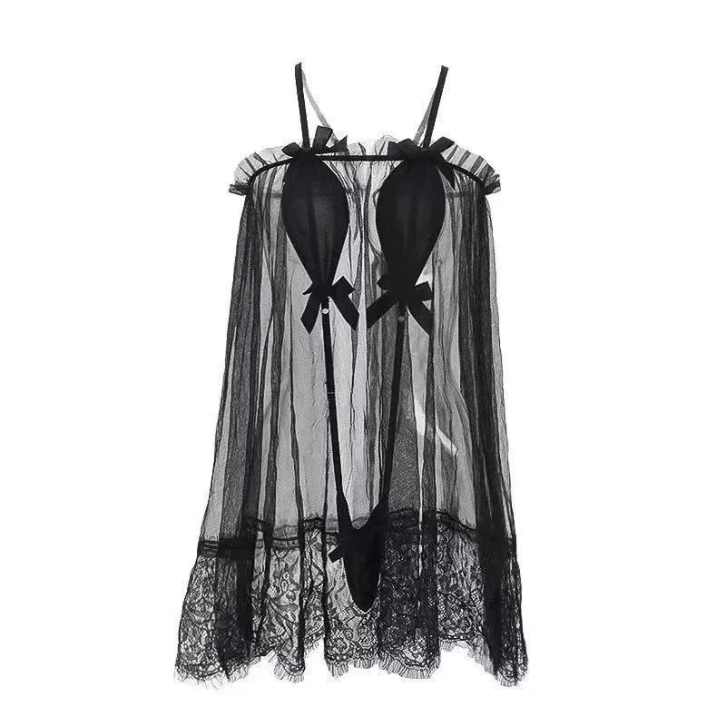 Sexy Lingerie Porno Sleepwear for Sex Women Babydoll Transparent Lace Dress Sleepwear Lingerie Sex Clothes Plus Size view 2