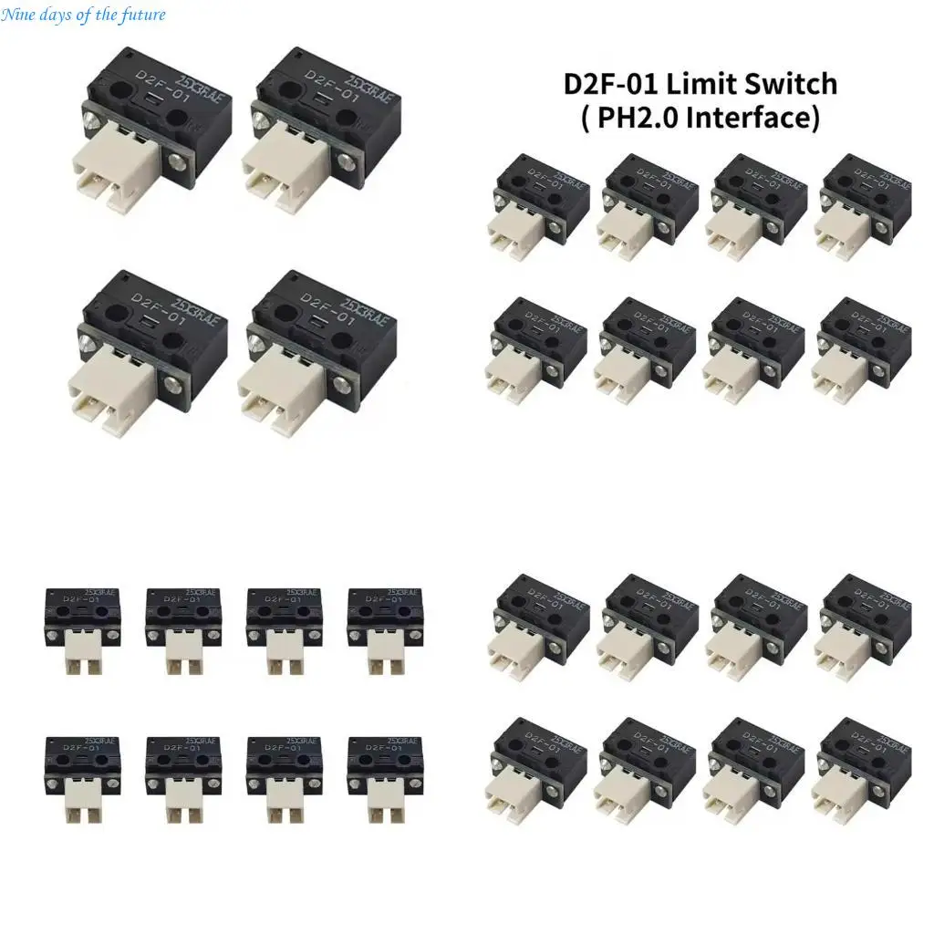 D2F-01 Printing Limit Switches with PH2.0 Interfaces ERCF V2 Endstop ABS Printer Parts E65A