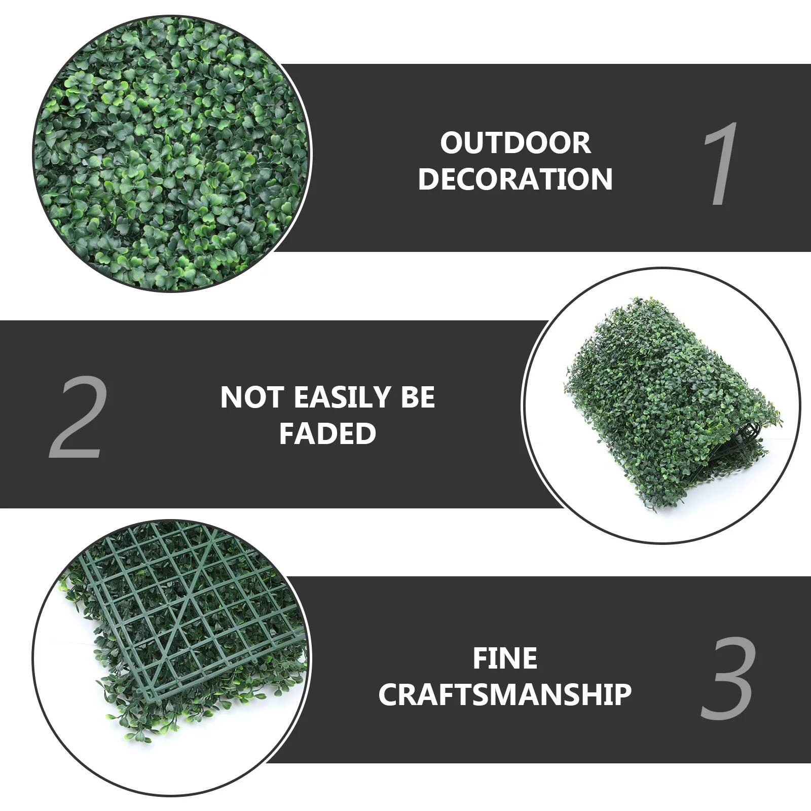 

Artificial Plants Wall DensePlant Faux Grass Lawn Garden Fence Party Wedding DecorFloral Tribute Green Color
