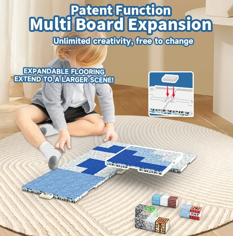 Magnetic Base Plate Variety Baseplates Match Mine World Magnetic Building Blocks Toys for Boys and Girls Children Gift