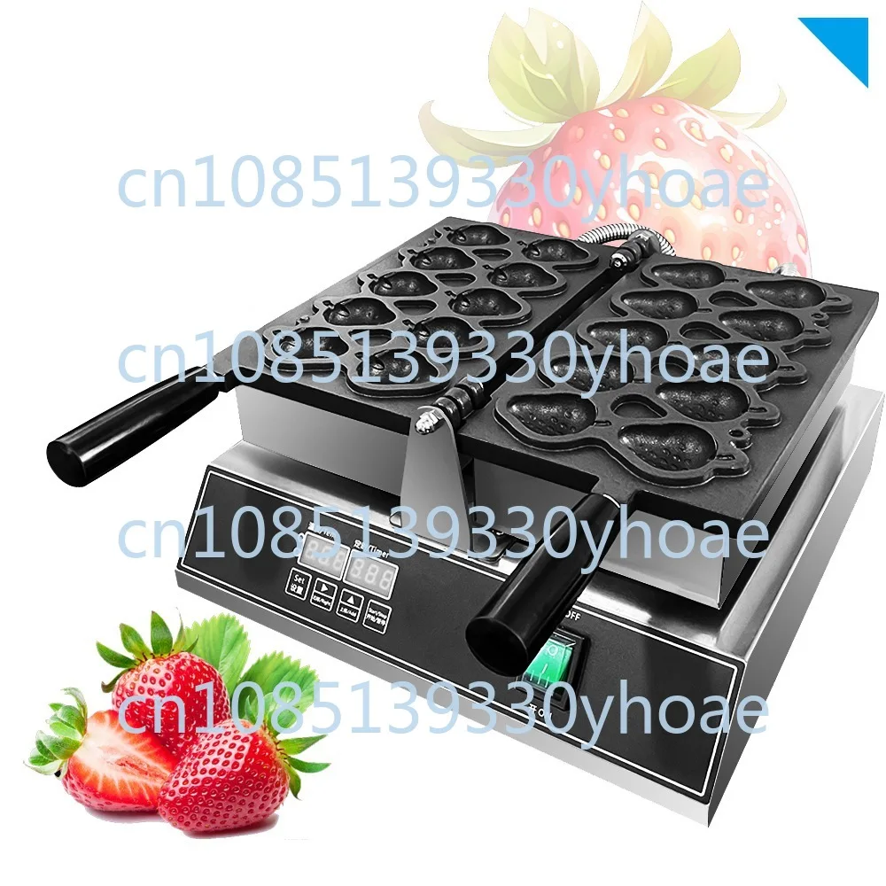 Electric Heating Rotating 20 Chocolate Strawberry Waffle Machine Small Cake Street Popular Snacks