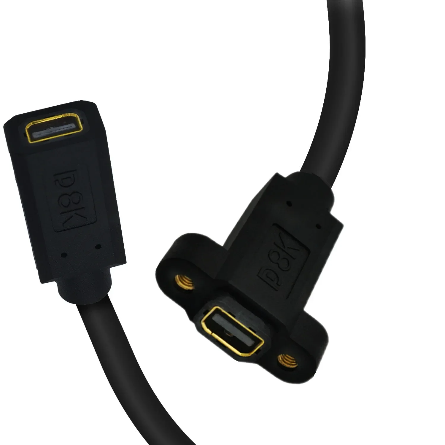 Mini DisplayPort hembra enchufe montaje en Panel a Mini DisplayPort Cable de extensión hembra Mini DP 1,4 V 8K/60Hz 4K/144Hz 0,3 m 30cm