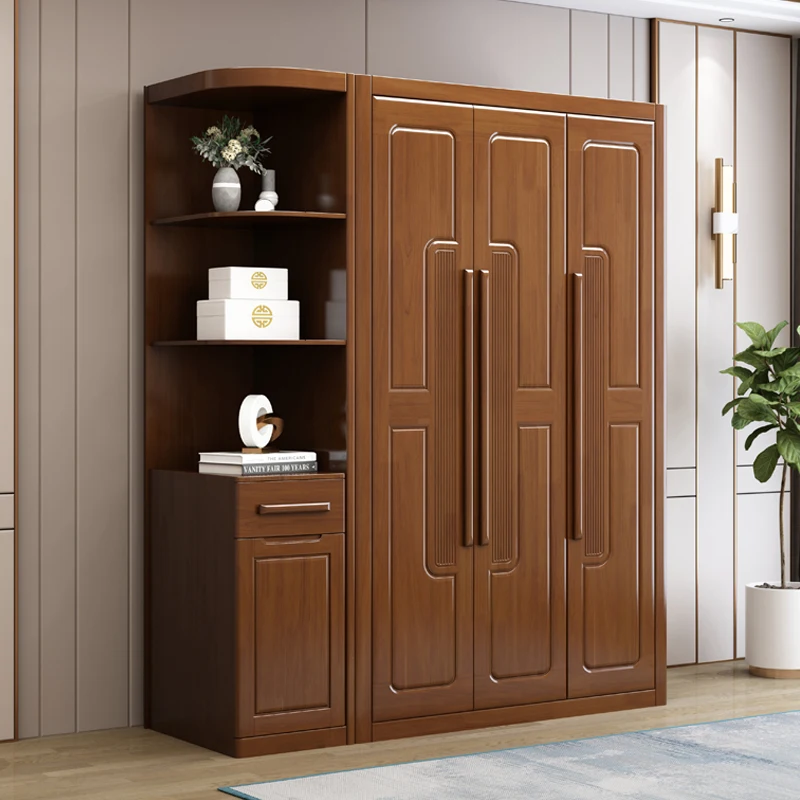 xx-Designs Sliding Doors Wardrobe Brown Heavy Duty Modern Drawer Clothes Cabinet Bedroom Wooden Cajonera Furniture For Home^