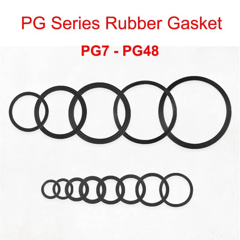 1/5/10 buah PG7-PG48 karet Gasket tahan air o-ring mesin cuci terisolasi bentuk bulat segel untuk nilon plastik kabel kelenjar konektor