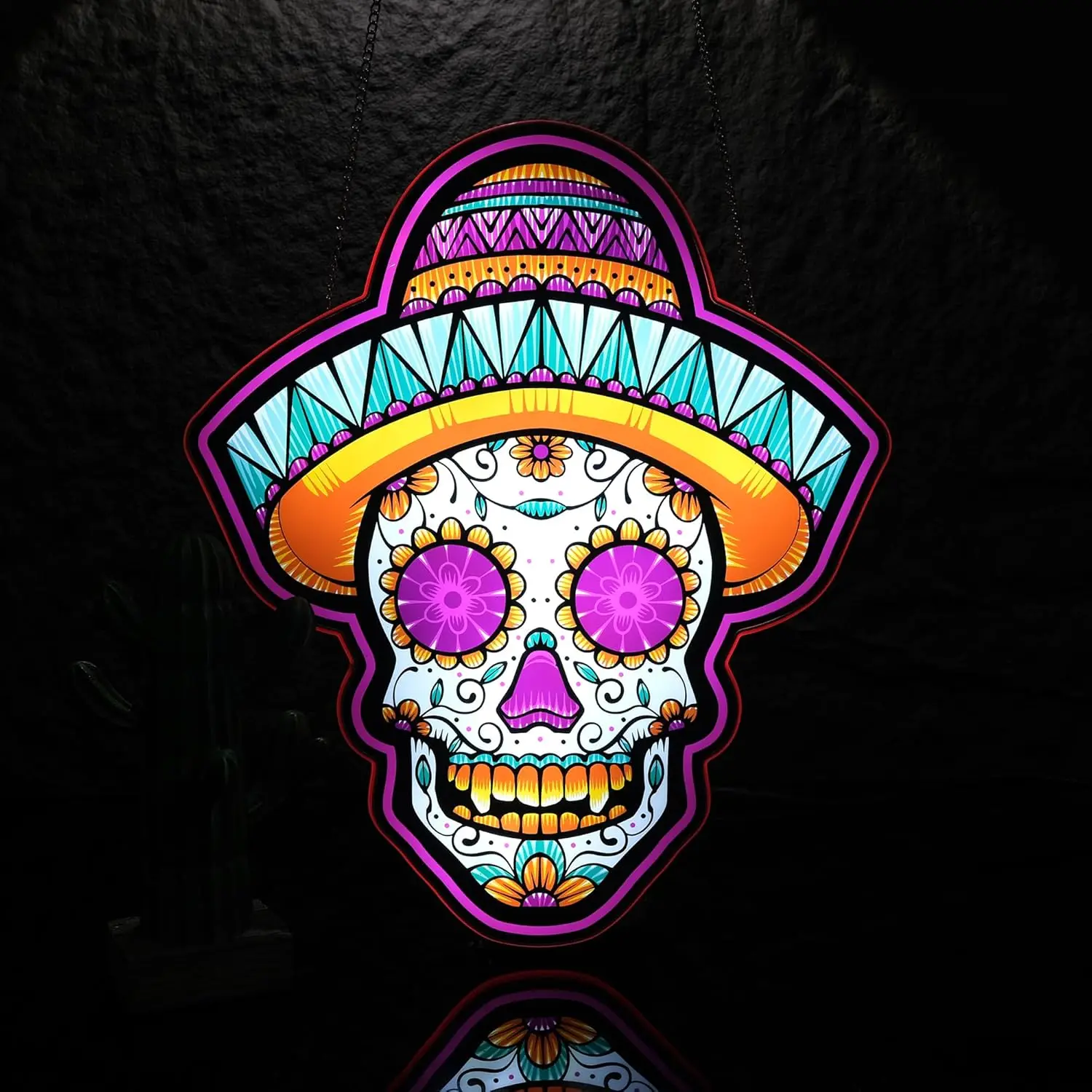 死者の日-led-ネオンサイン-usb-調光可能なネオンライトサイン-ゲームルーム-寝室-バー-リビングルーム-誕生日パーティー-ギフト-壁装飾用