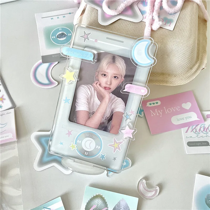

Original Star and Moon Catcher Card Stand Star Chasing Small Card 3-inch Photo Frame Display Frame Instant Photo Frame Acrylic