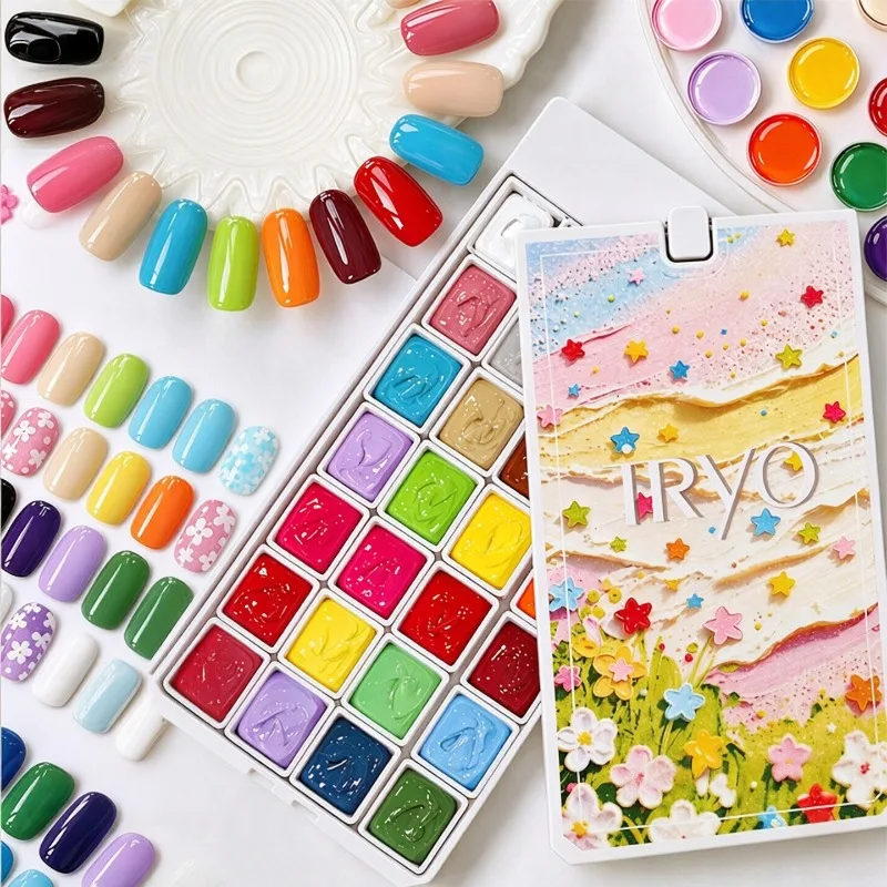 24 Colors Gradient Color Painting Gel Nail Polish No Wipe Nail Art DIY Design UV/LED Gel Quick Dry Paint Engraving For Manicure