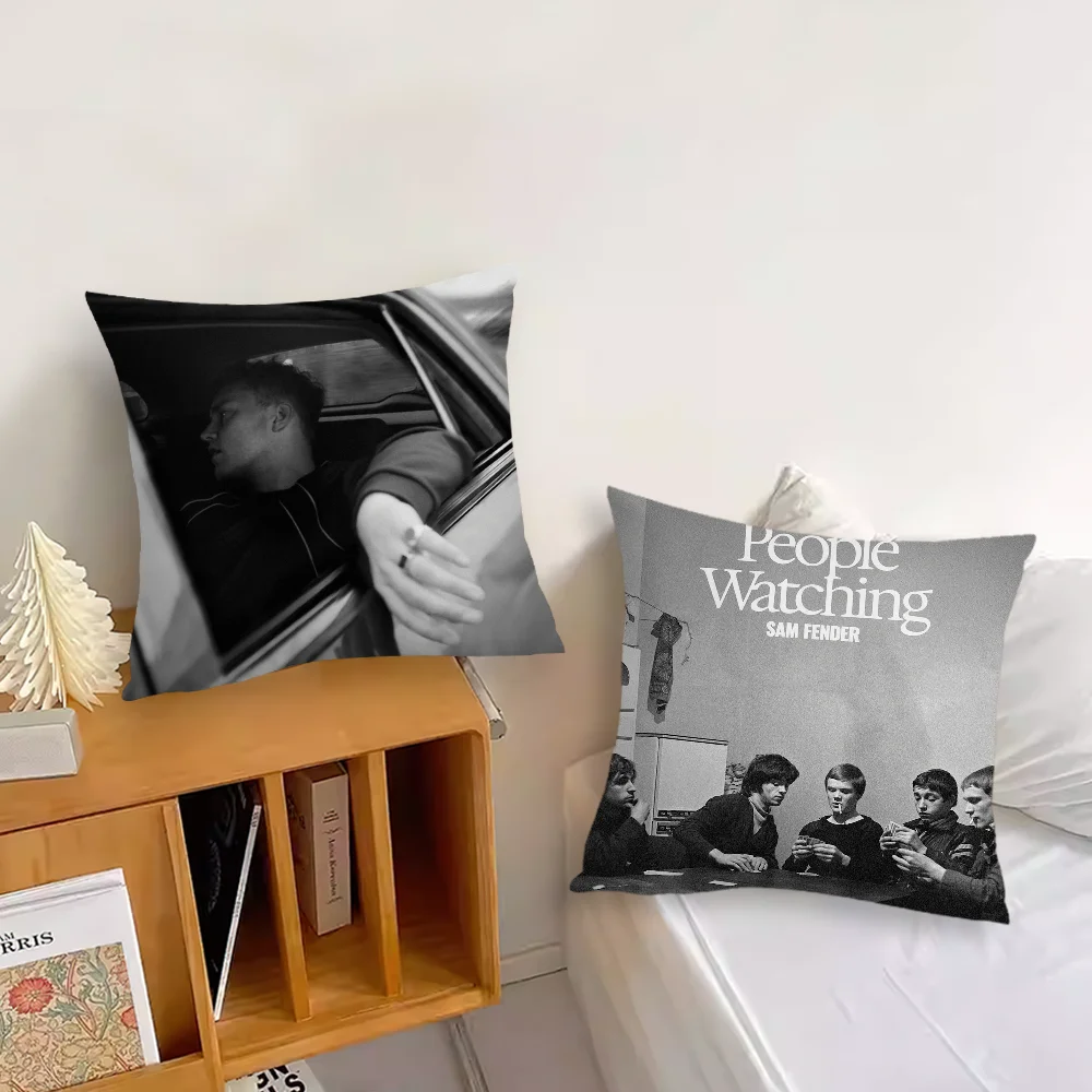 Sam Fender People Watching Pillow Case For Sofa Bedroom Living Room Office Bedside Table Backrest Cushion Printing Square