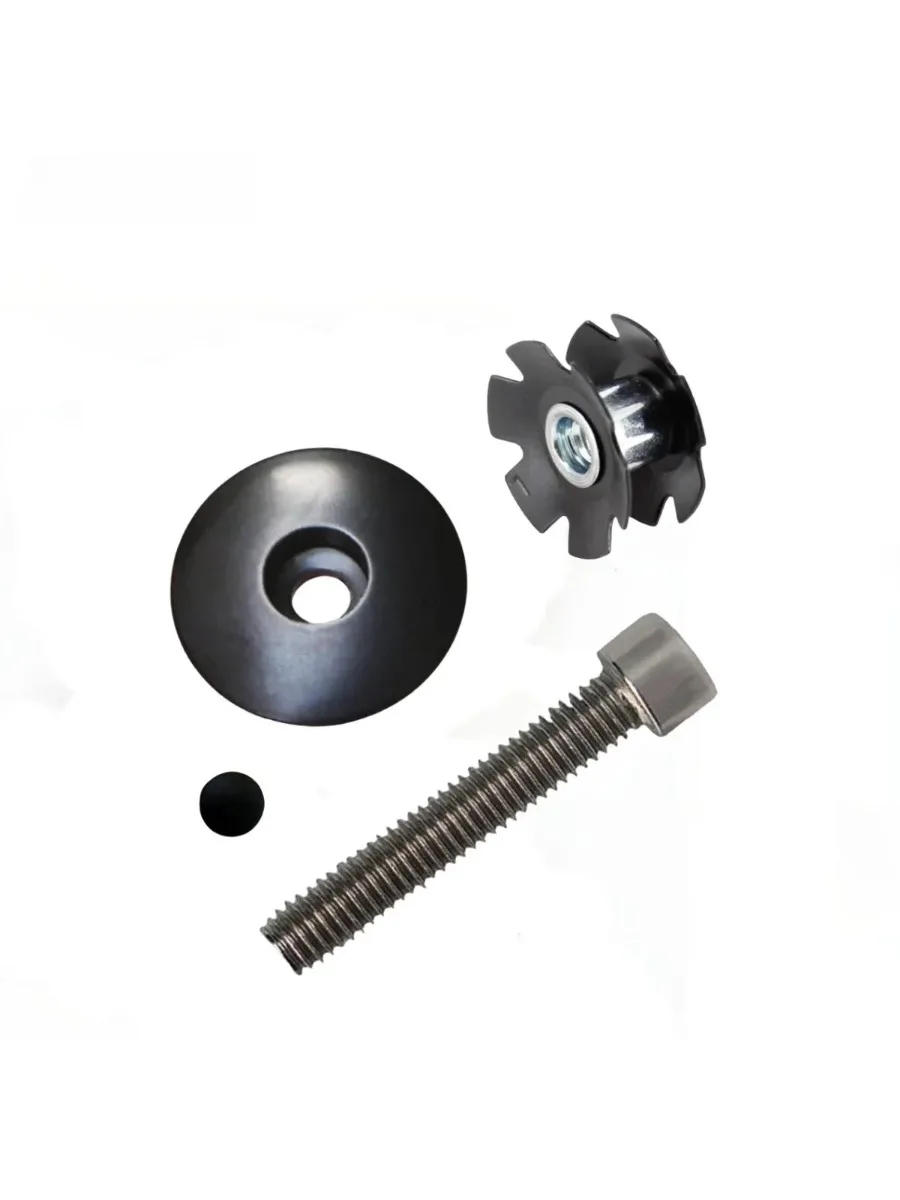 AliExpress 1set Bike Headset Stem Top Cap with Screw Star Nut Dust Cap for 1-1/8 Inch Fork Steerer Tube Compatible Headset Accessory