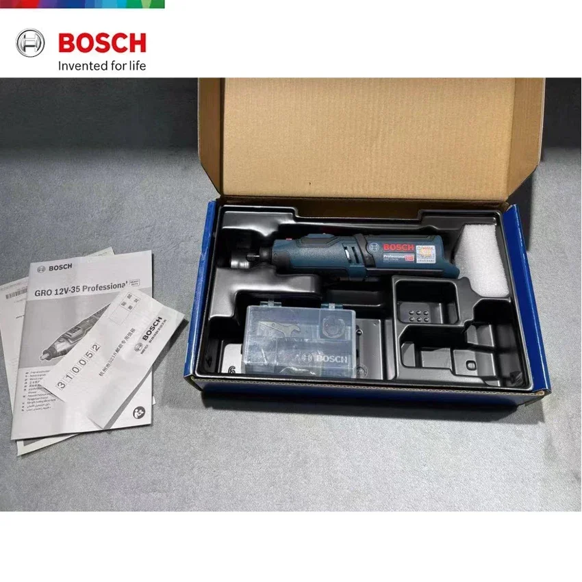 BOSCH Cordless Rotary Tools GRO 12V-35 Electric Carving Variable Speed Mini Drill Engraver Grinding Polishing Machine GRO12V-35