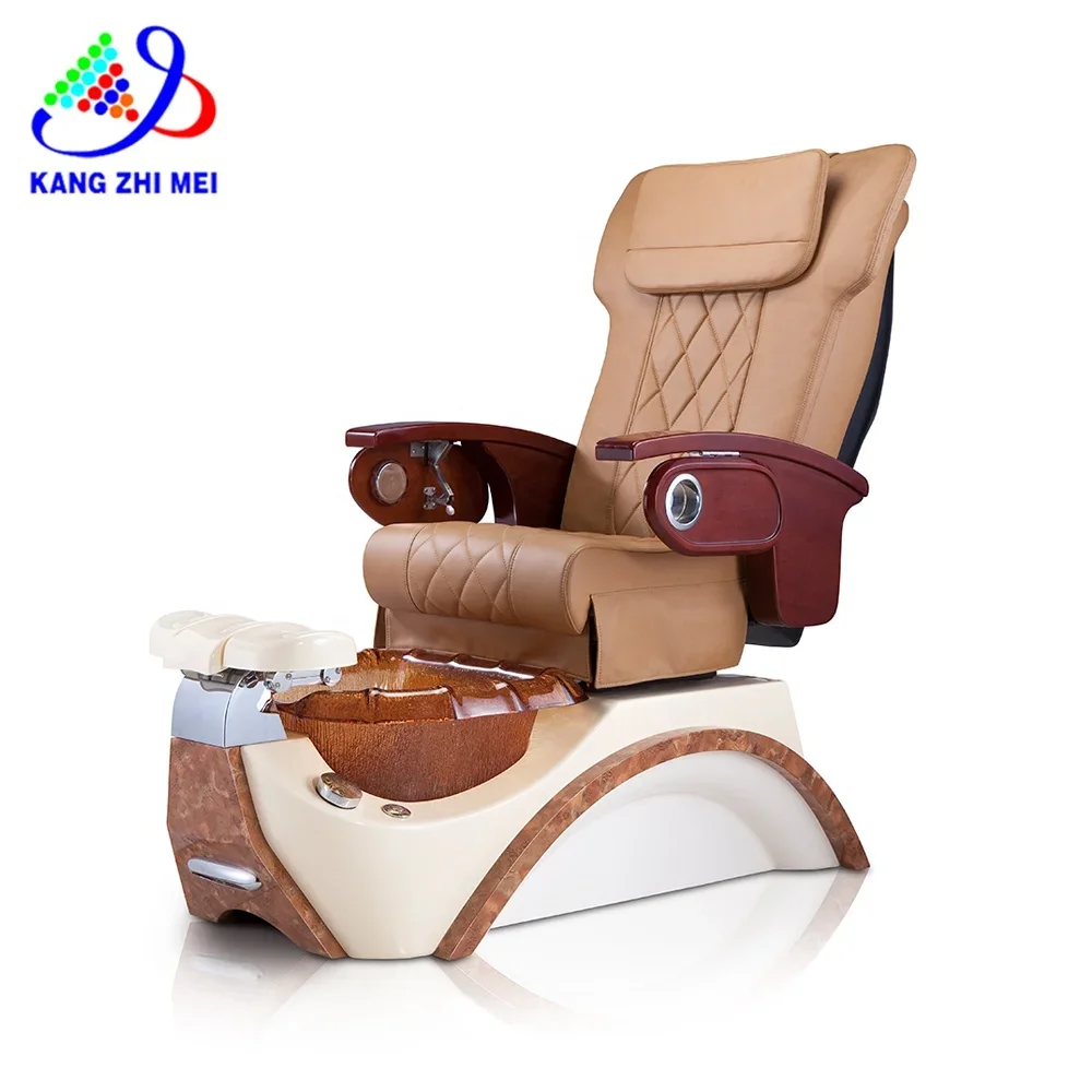 Kangmei Modern Luxury Beauty Nail Salon Furniture Pipeless Whirlpool Foot Spa Massage Black Manicure Pedicure Chair