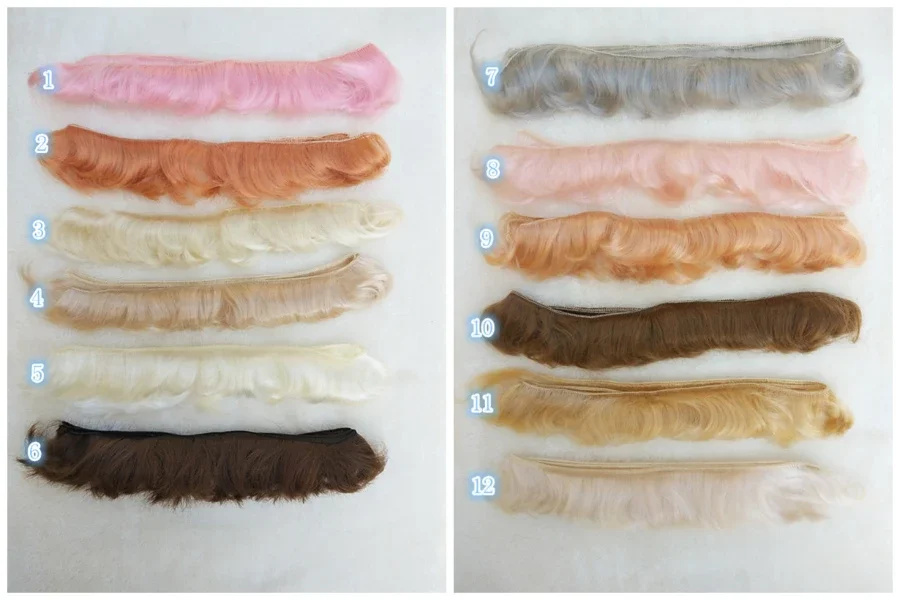 

6PCS/Set BJD Doll Cotton Doll Hair Bangs Milk Silk Soft Silk 5cm
