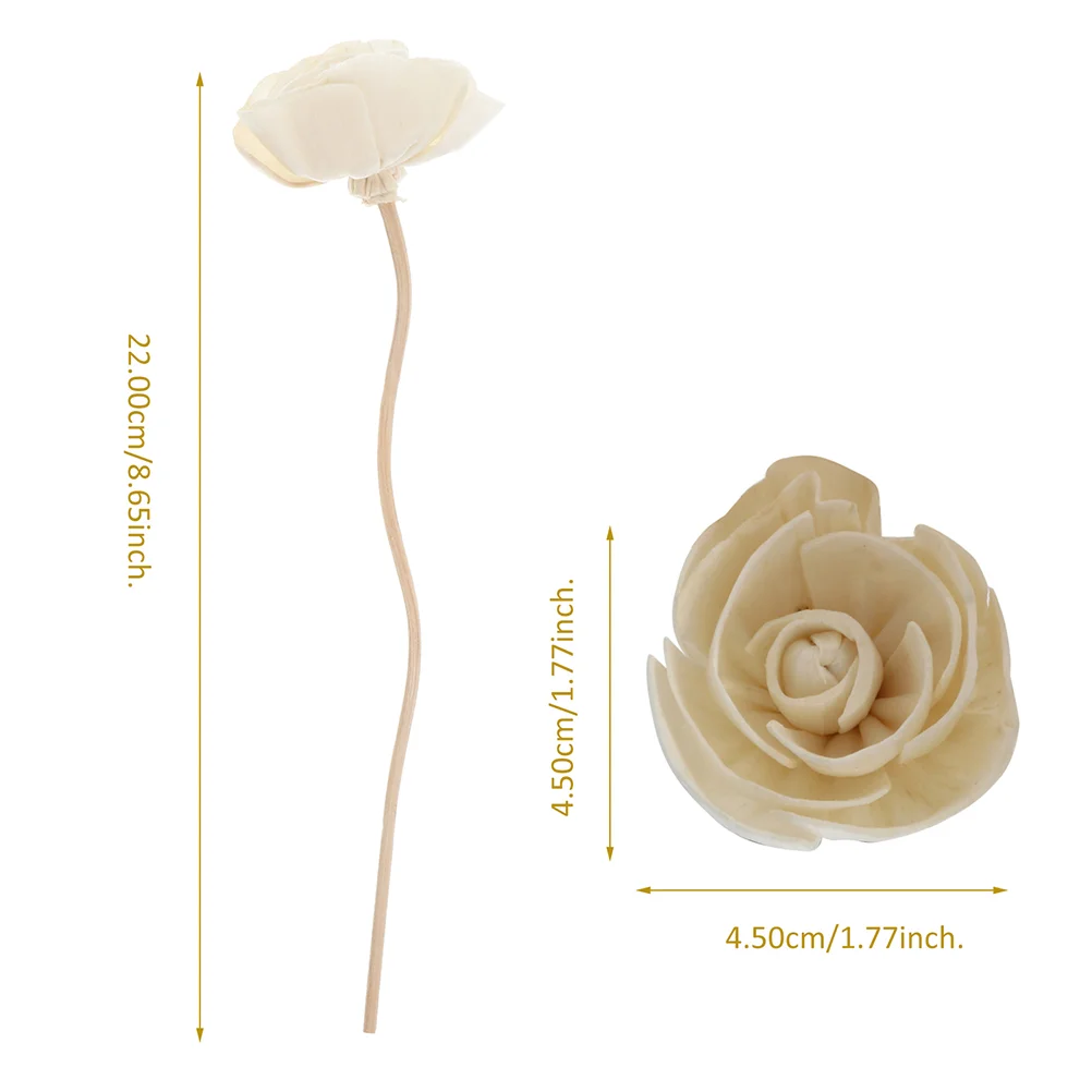 6 Stück Rattan Sticks Öl Aroma therapie Diffusor essentielle getrocknete Blume Pfingstrosen künstliche Blumen