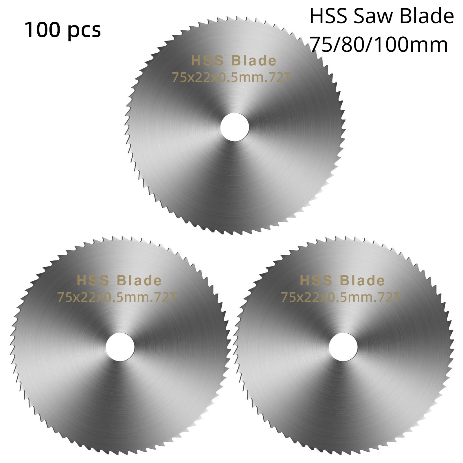 

75/80/100mm 100pcs HSS Circular Saw Blade Disc Mini Milling Cutter Rotating Drilling Tool Accessories Slitting Slotting 3inch