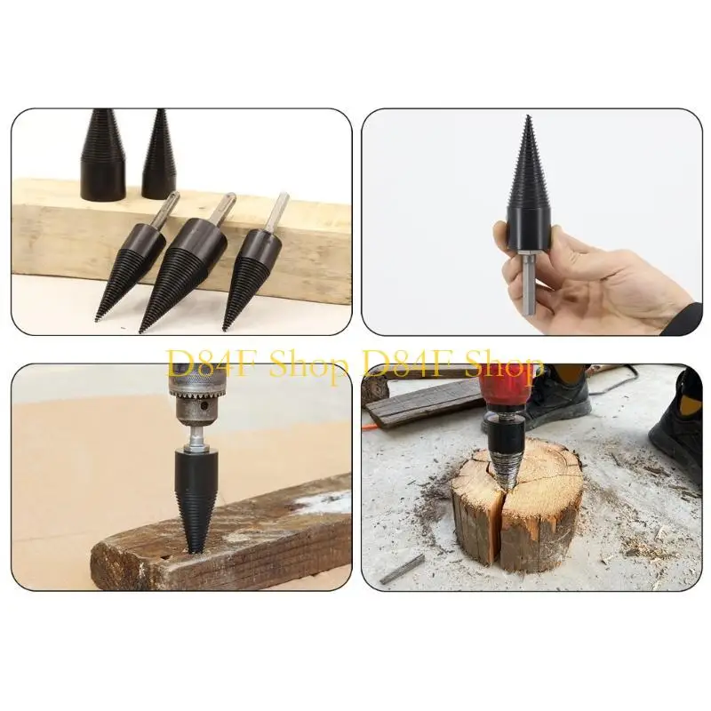 D84F Steel Splitter Drill Bits Set with Whirling Design & 3 Compatible Connection Rod Splitting Tool Simple Operate