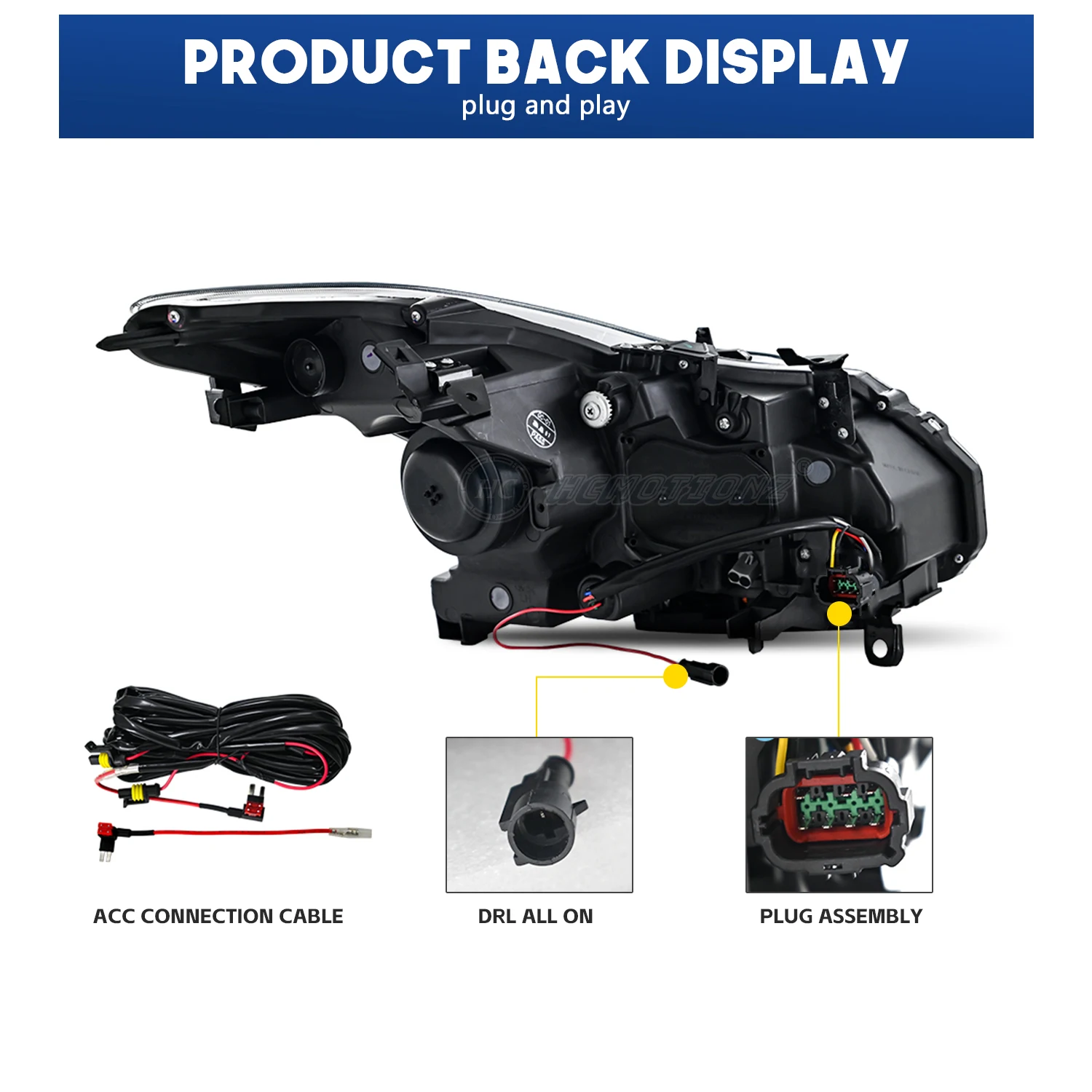 Fari a LED per Infiniti G37 2008-2013 DRL Start Up Animazione Q60 Coupe Convertible 2014-2015 Lampade anteriori per auto