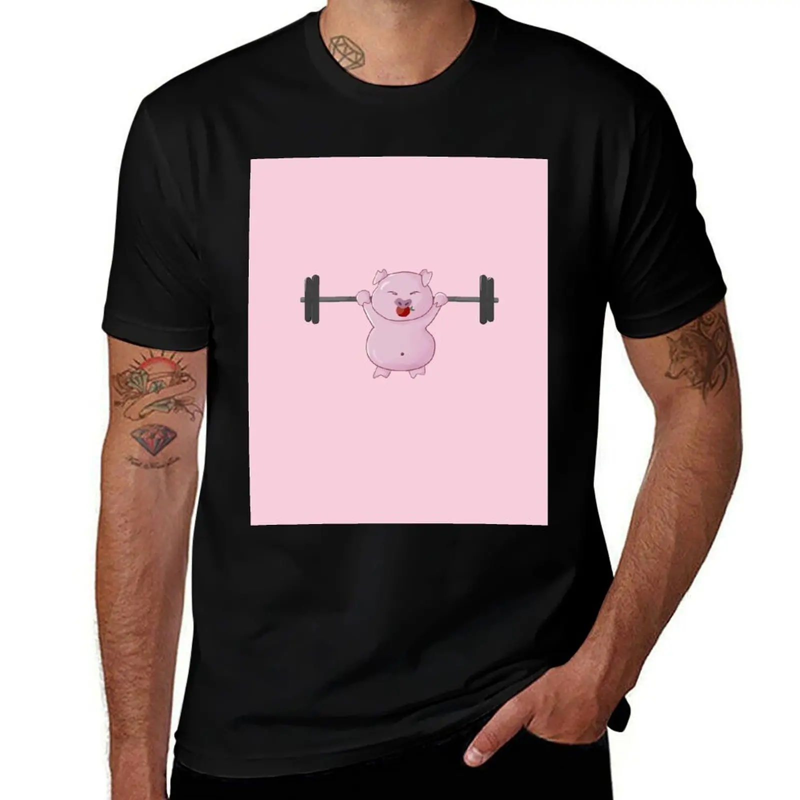 Pig Gym Beast T-Shirt Non-Shrink Basic Cotton T-Shirt