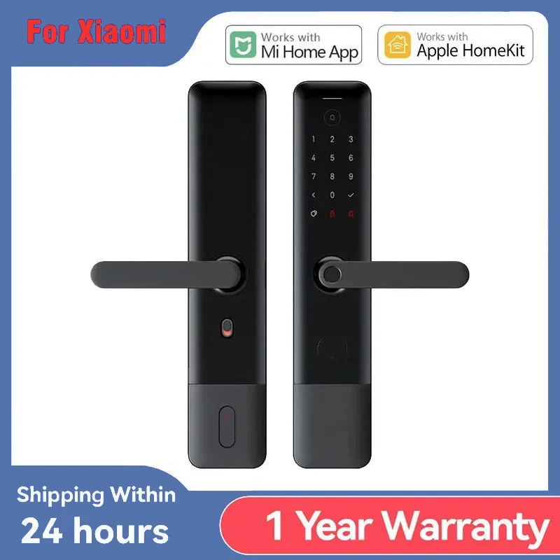 For Xiaomi Smart Door Lock E Fingerprint Bluetooth Homekit Unlock Anti-plug Safety Lock Body Work with Mi Home Apple Homekit APP