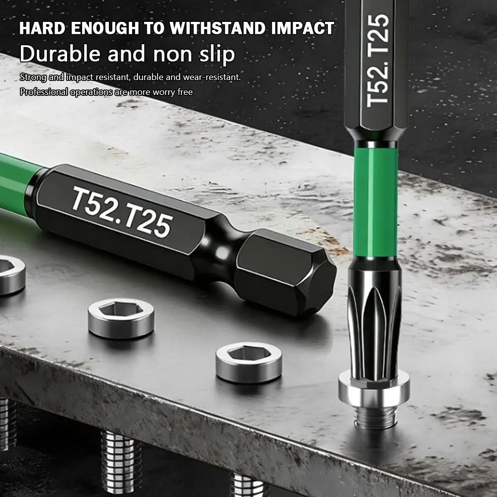 10PCS Long Lasting S2 Alloy Impact Bit High Hardness Impact Ready Screwdriver Bit Magnetic Hex Bit Impact Driver