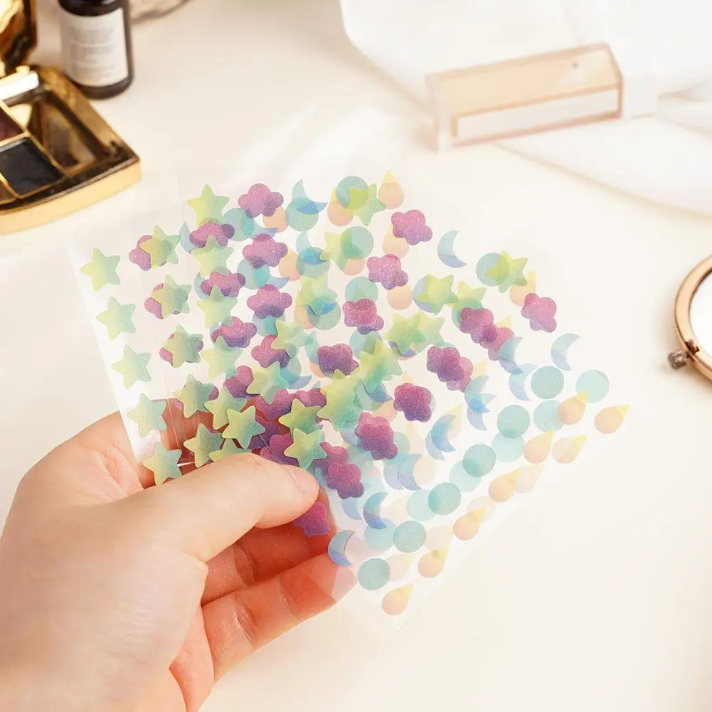 제이수잉 180개입/박스 여드름 패치, 유분 조절 및 얼굴 컨실러, 투명 방수 모공 컬러풀 패치, 여성 메이크업 도구