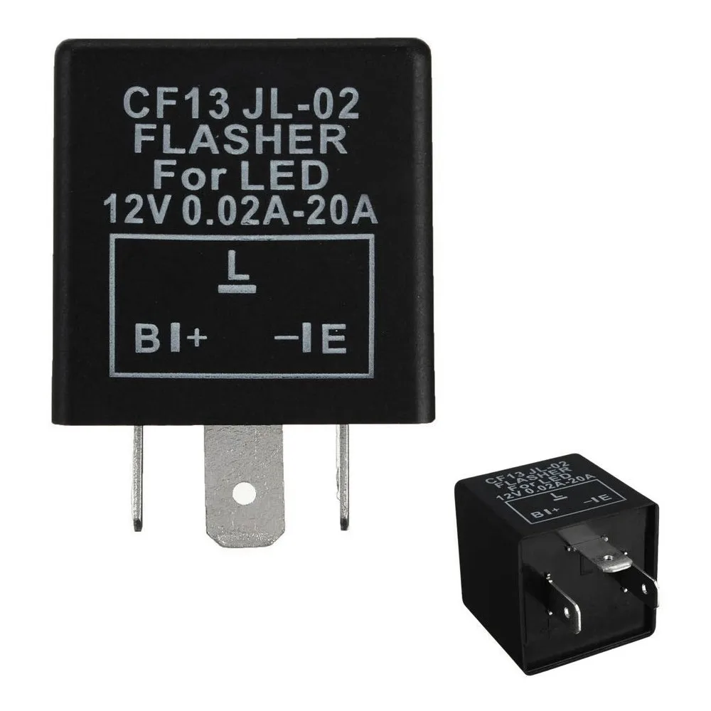 Car 3-pin CF-13 Electronic LED 12V Flasher Relay Fix for Turn Signal Blinker