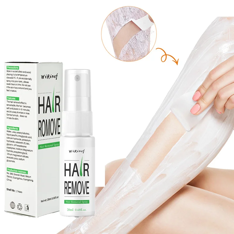 Removedor de cabelo spray indolor removedor de cabelo creme barba biquíni pernas íntimas corpo axila creme removedor de pêlos faciais para mulher