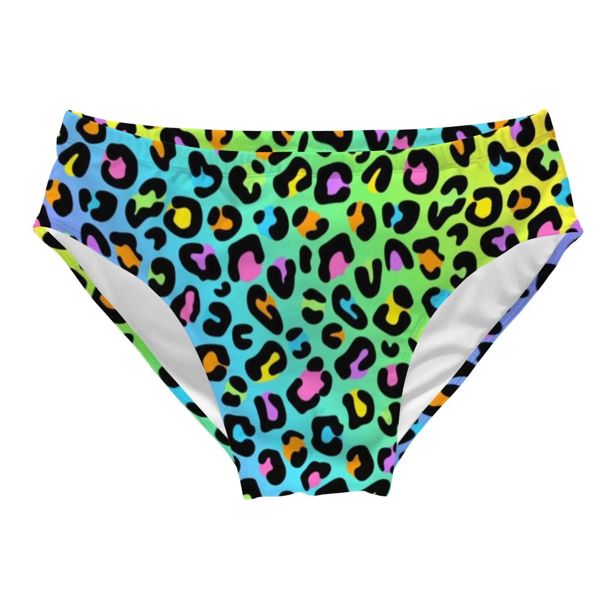 Leopard Print Swim Trunks Lightweight Comfortable Sexy Men's Triangle Swim Trunks Pool Party Beach Vacation Sexy Men's Bikini