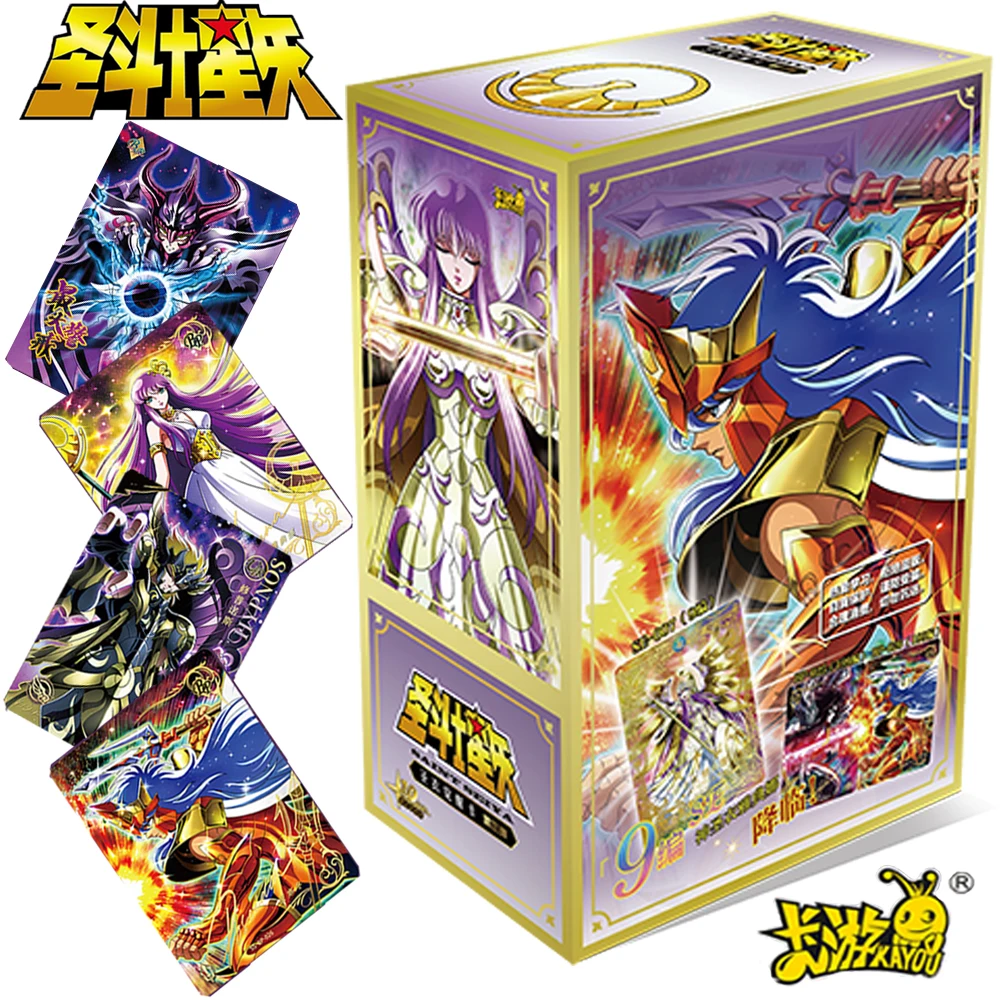 Kayou Saint Seiya Collection Card For Children Youth Action Battle Anime Milo Shura Camus Aphrodite Limited Game Card Table Toys