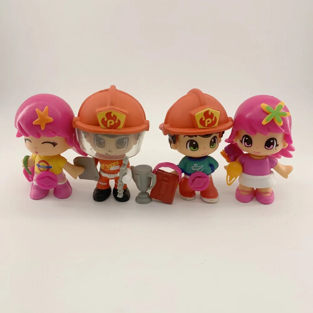 2Pcs Doubleface Pinypon Gilr+Boy Action Figure Toys for Kids DIY 7.5cm Cute Detachable Figuras Dolls Christmas Gift