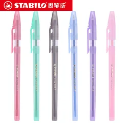 6/10pcs Stabilo 0.38mm Ballpoint Pen 808F Liner Ultra Smooth Writing Extremely Fine Medium Oil Pen Office Stationery