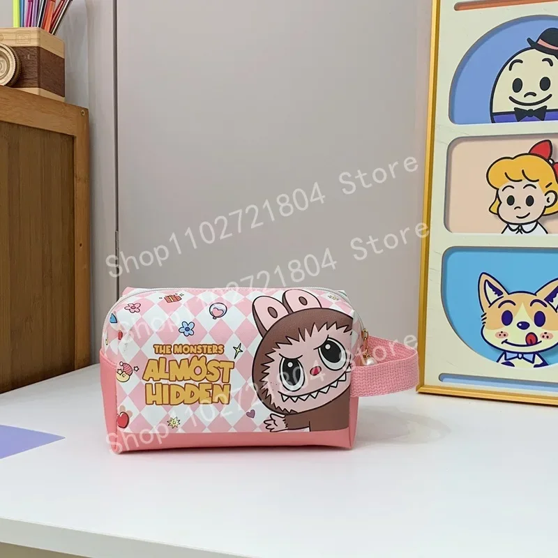 Anime Cute Labubu Makeup Bag Large Capacity Cartoon Toiletries Women's Skincare Storage Bag Essential Handbag for Daily Travel