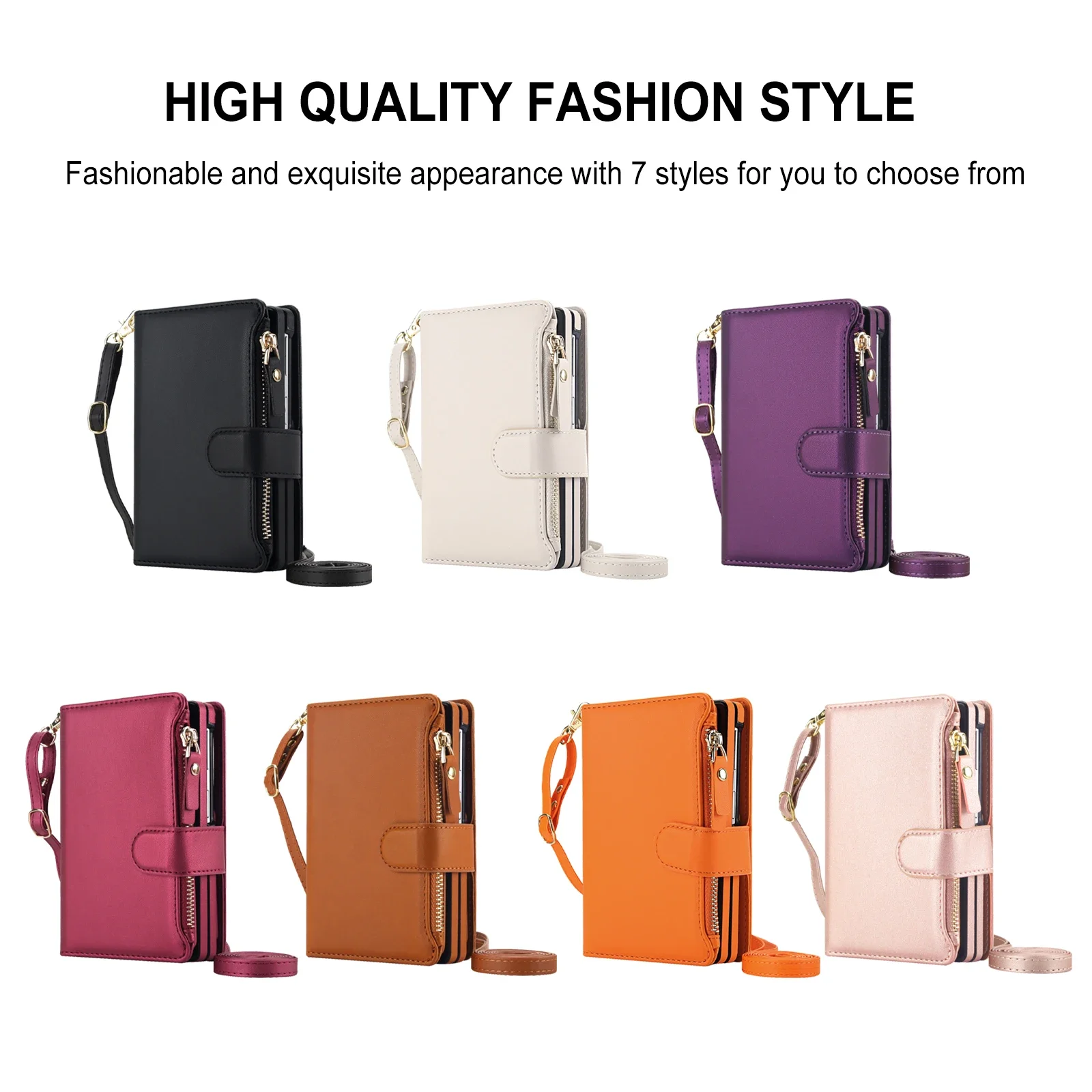 2 In 1 Crossbody Cards Slot Wallet Flip Leather Case For Samsung Galaxy Z Fold 8 Ultra 7 6 5 4 3 5G For Magsafe Book Stand Cover - view 6