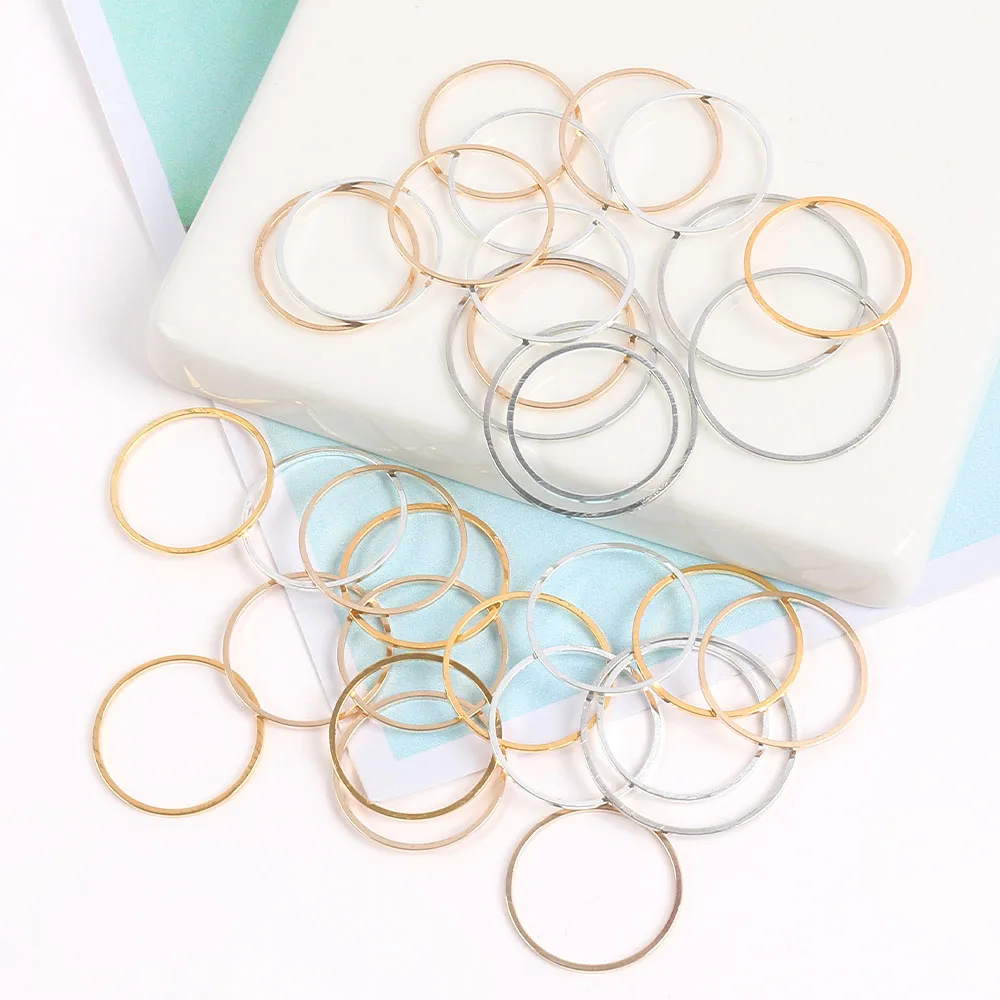 10/12/15/20/25/30/35/40mm Closed Mouth Jump Ring Solid Color Metal Ring Diy Handmade Bracelet Necklace Accessories Materials