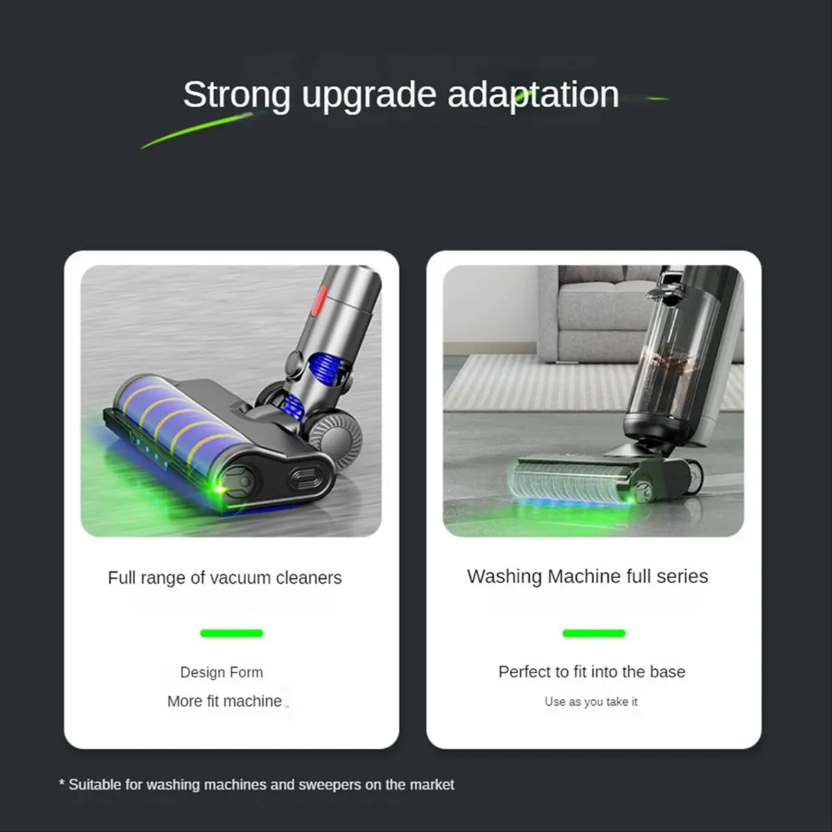 أضواء غبار المكنسة الكهربائية بشكل واضح لعرض غبار الحيوانات الأليفة، مصباح LED قابل لإعادة الشحن، مرفق مكنسة كهربائية عالمي باللون الرمادي